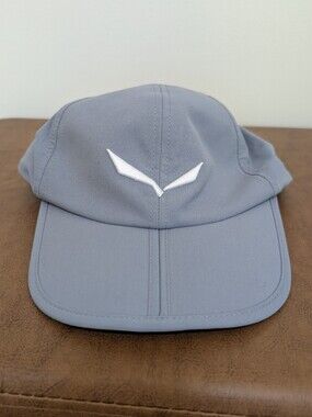 Salewa Fanes Fold Visor Cap Foldable Brim Dryton Hiking Running Hat Grey Blue